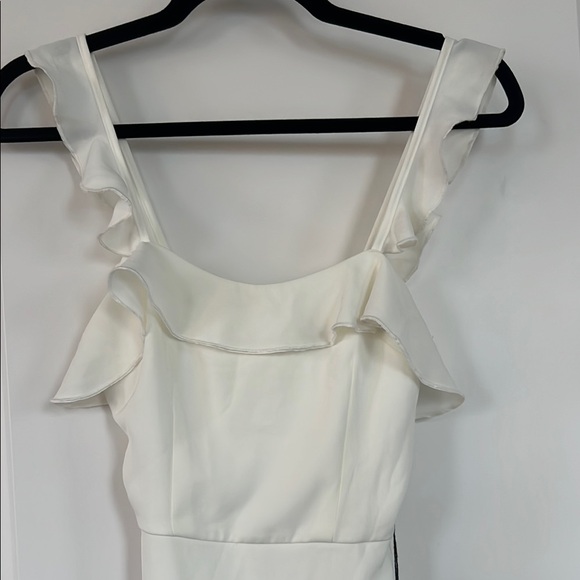 Superdown by Revolve:Elegant White Ruffle Mini Dress - Picture 5 of 8